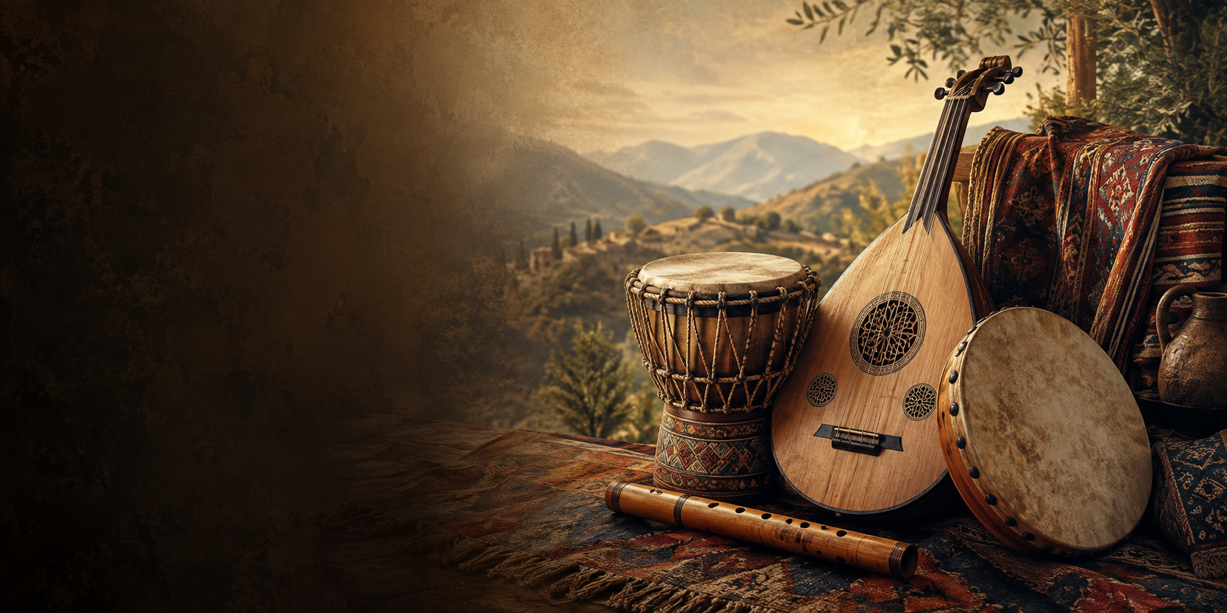 Folk instruments representing curiosity