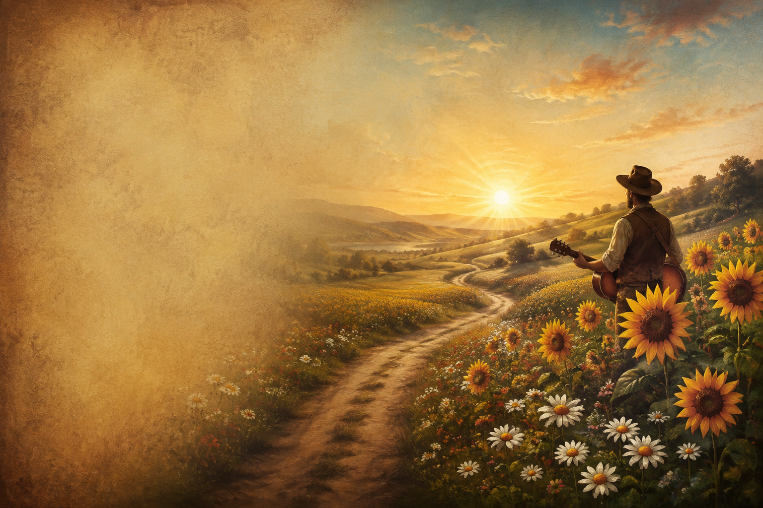 Sunlit field representing light